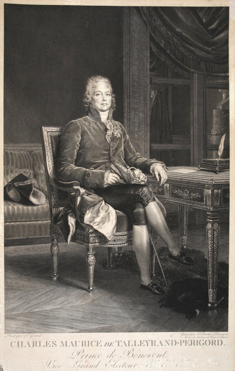 Charles Maurice de Talleyrand-Perigord, Principe di Benevento, Vice Gran Elettore, pub. 1809 da Francois Pascal Simon Gerard