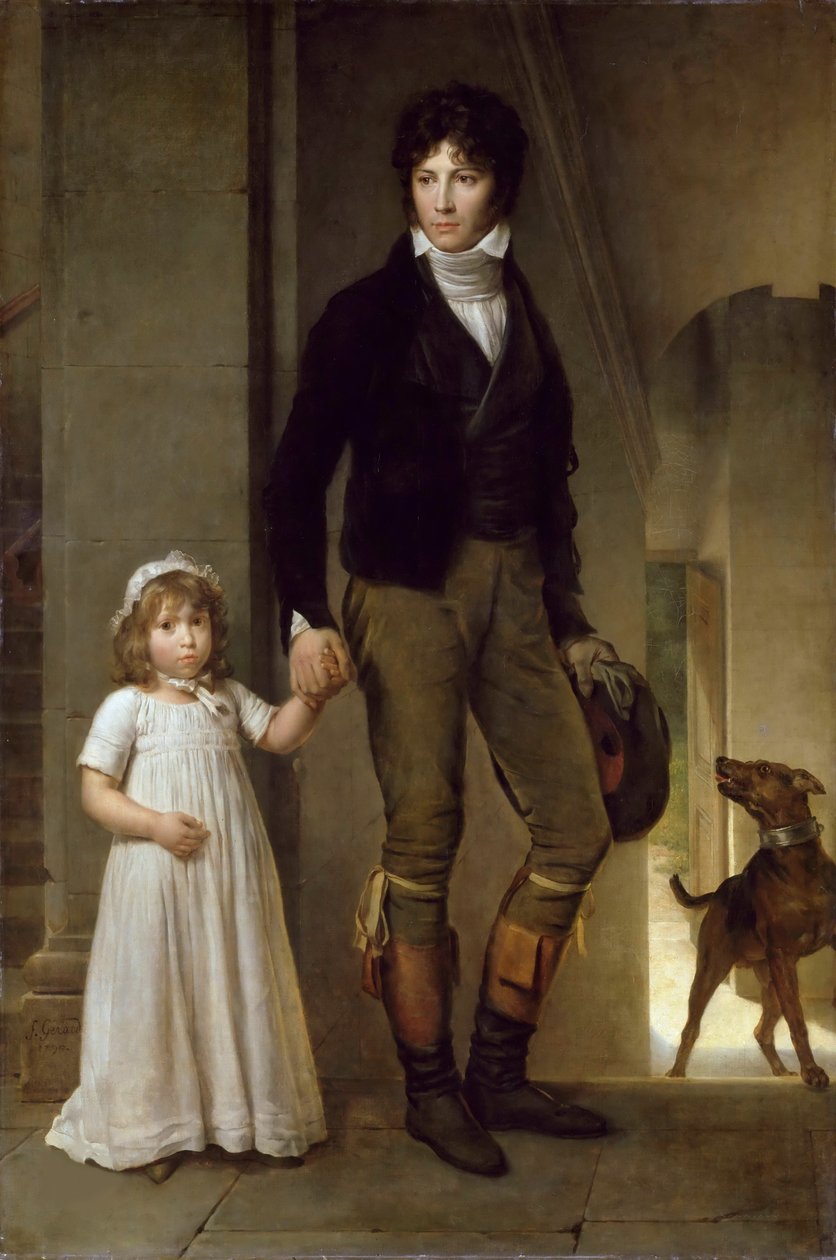 Jean-Baptiste Isabey 1767-1855 e sua Figlia Alexandrine, 1795 da Francois Pascal Simon Gerard