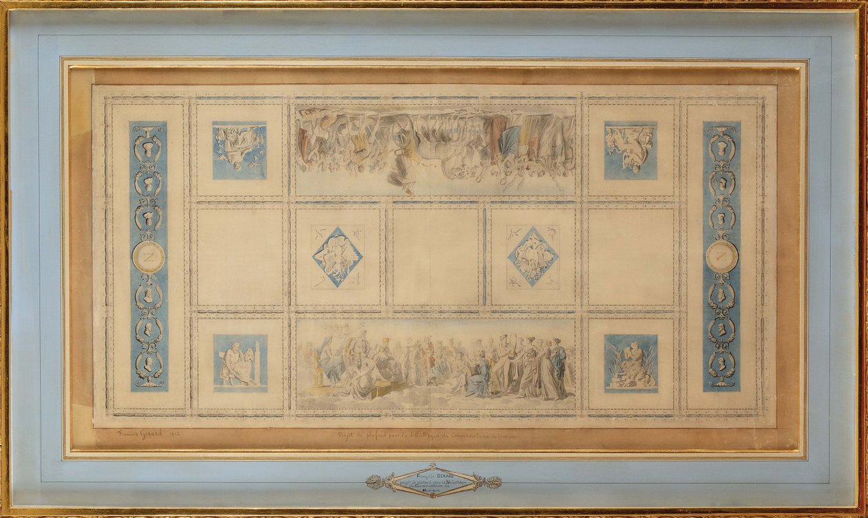 Studio per il soffitto dipinto della biblioteca nel Conservatorio, 1812 da Francois Pascal Simon Gerard