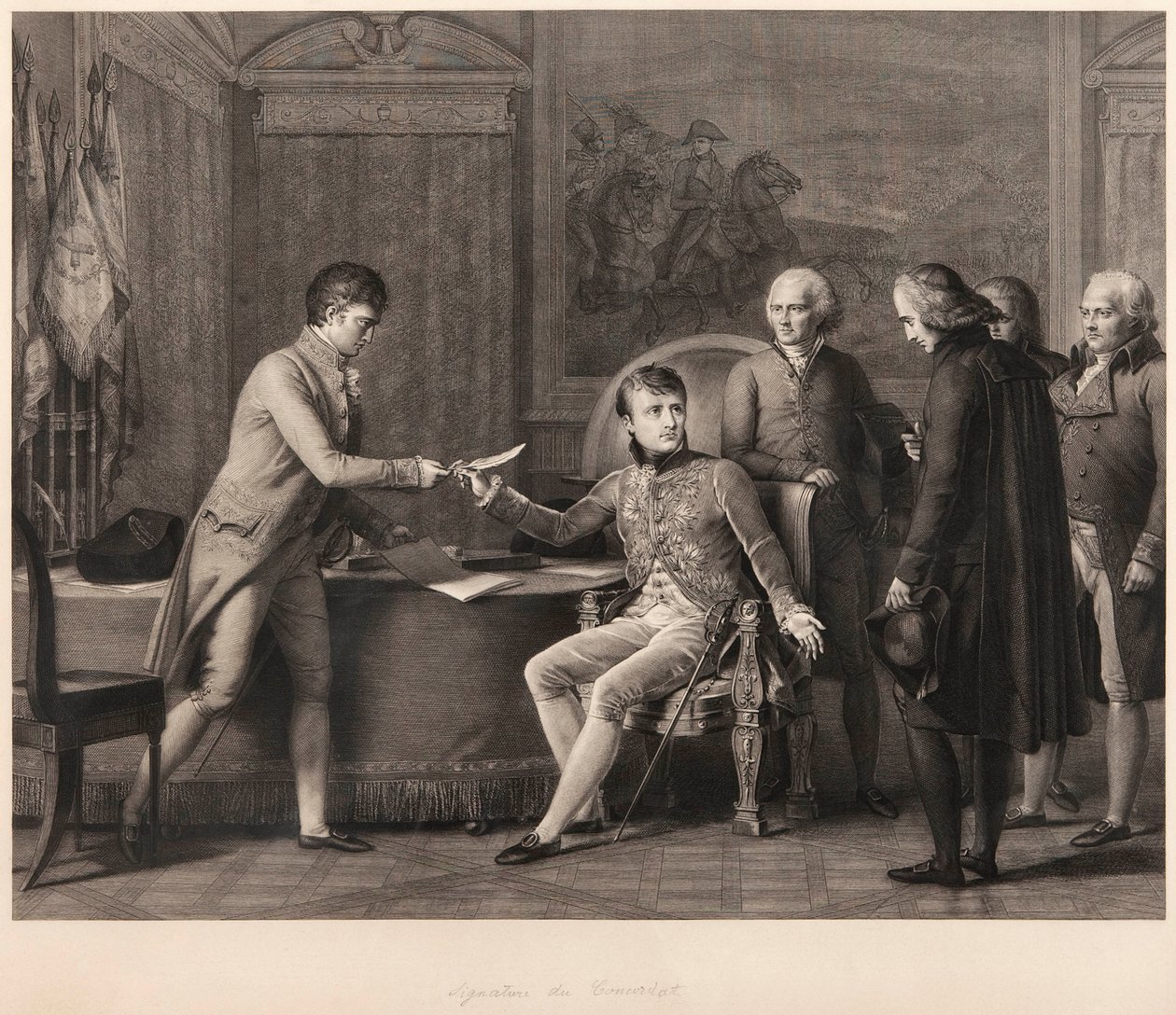 La firma del Concordato tra la Francia e la Santa Sede il 15 luglio 1801 da Francois Pascal Simon Gerard