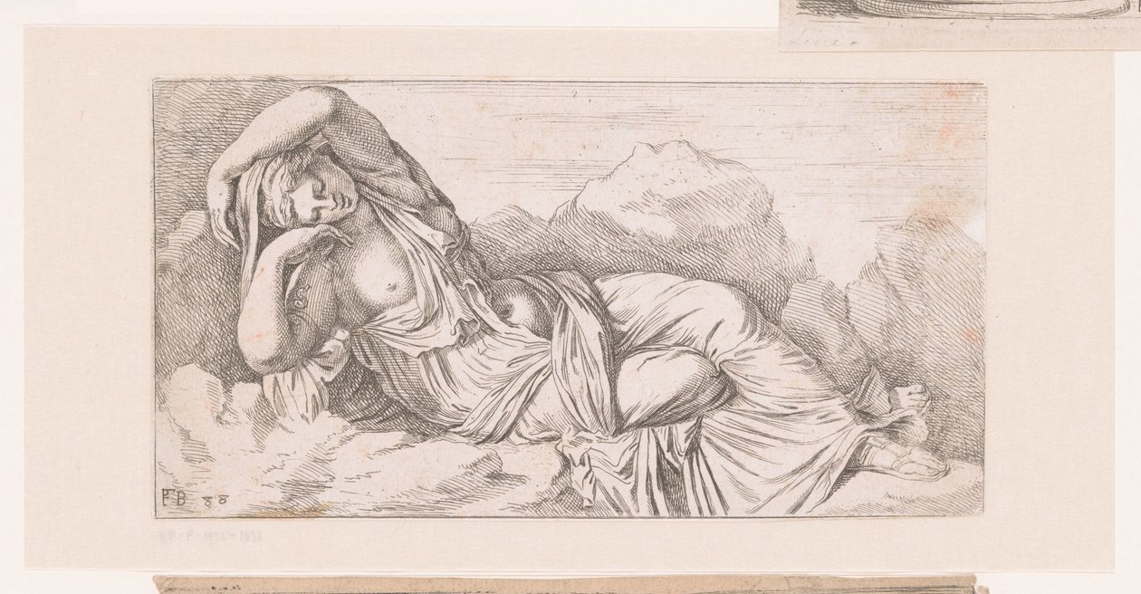 Statua di Cleopatra sdraiata da Francois Perrier