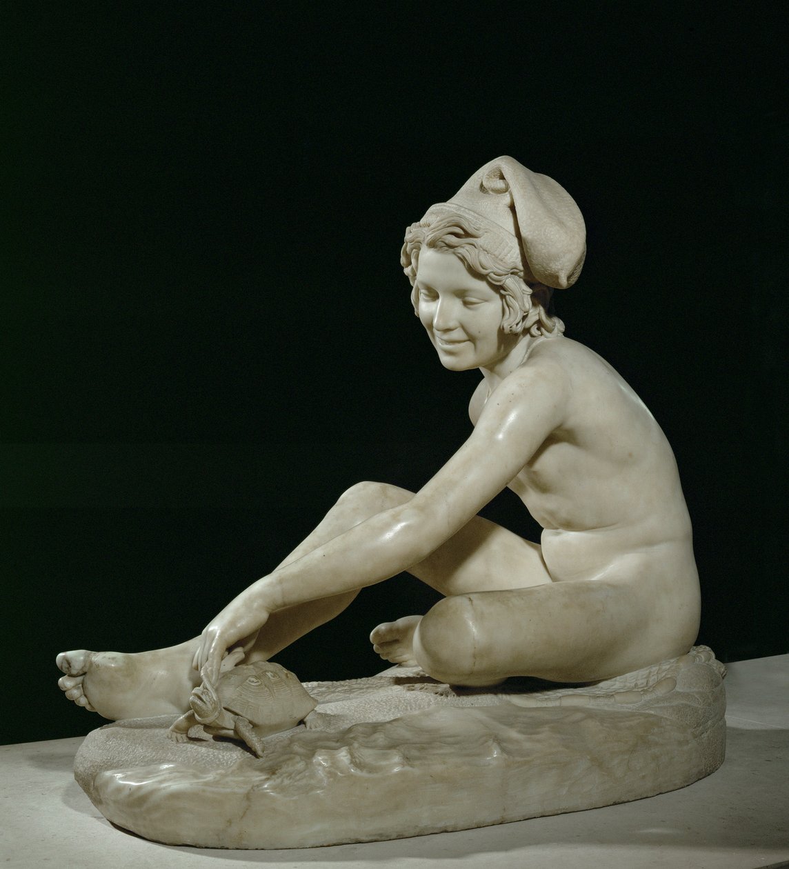 Pescatore napoletano che gioca con una tartaruga (scultura) da Francois Rude