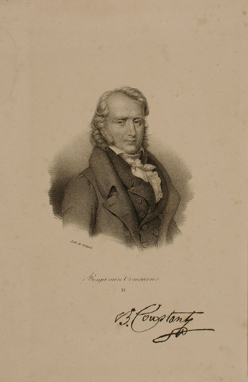 Henri Benjamin Constant de Rebecque (1767-1830) da Francois Seraphin Delpech