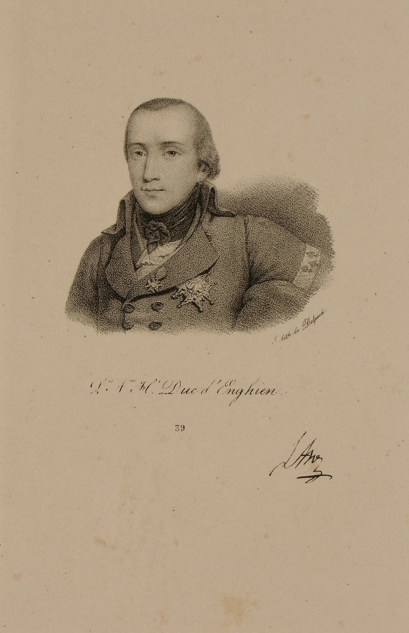 Louis Antoine Henri de Bourbon (1772-1804) Duca di Enghien in Uniforme di Condé da Francois Seraphin Delpech