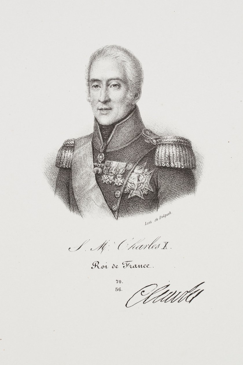 Ritratto del re Carlo X da Francois Seraphin Delpech