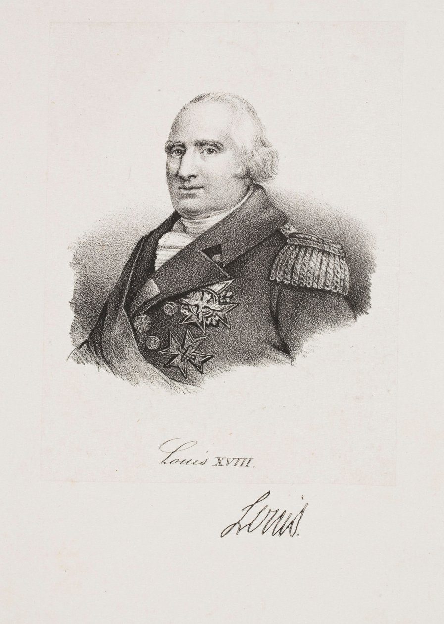 Ritratto del re Luigi XVIII da Francois Seraphin Delpech