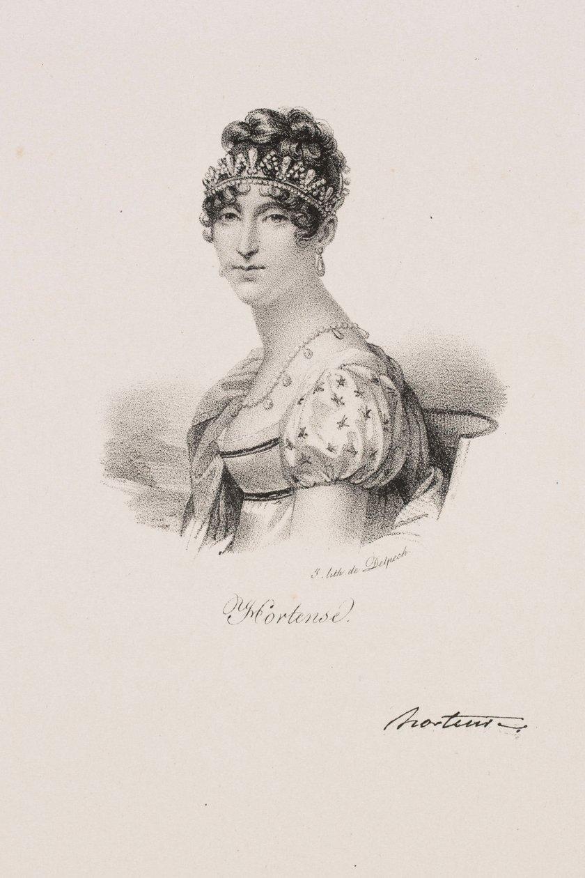 Ritratto della regina Ortensia Eugénia Cécile de Beauharnais da Francois Seraphin Delpech