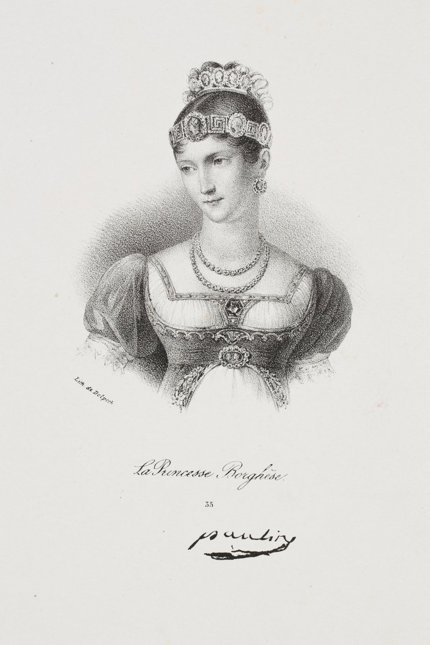Ritratto della principessa Pauline Borghese (Marie Paulette Bonaparte) da Francois Seraphin Delpech