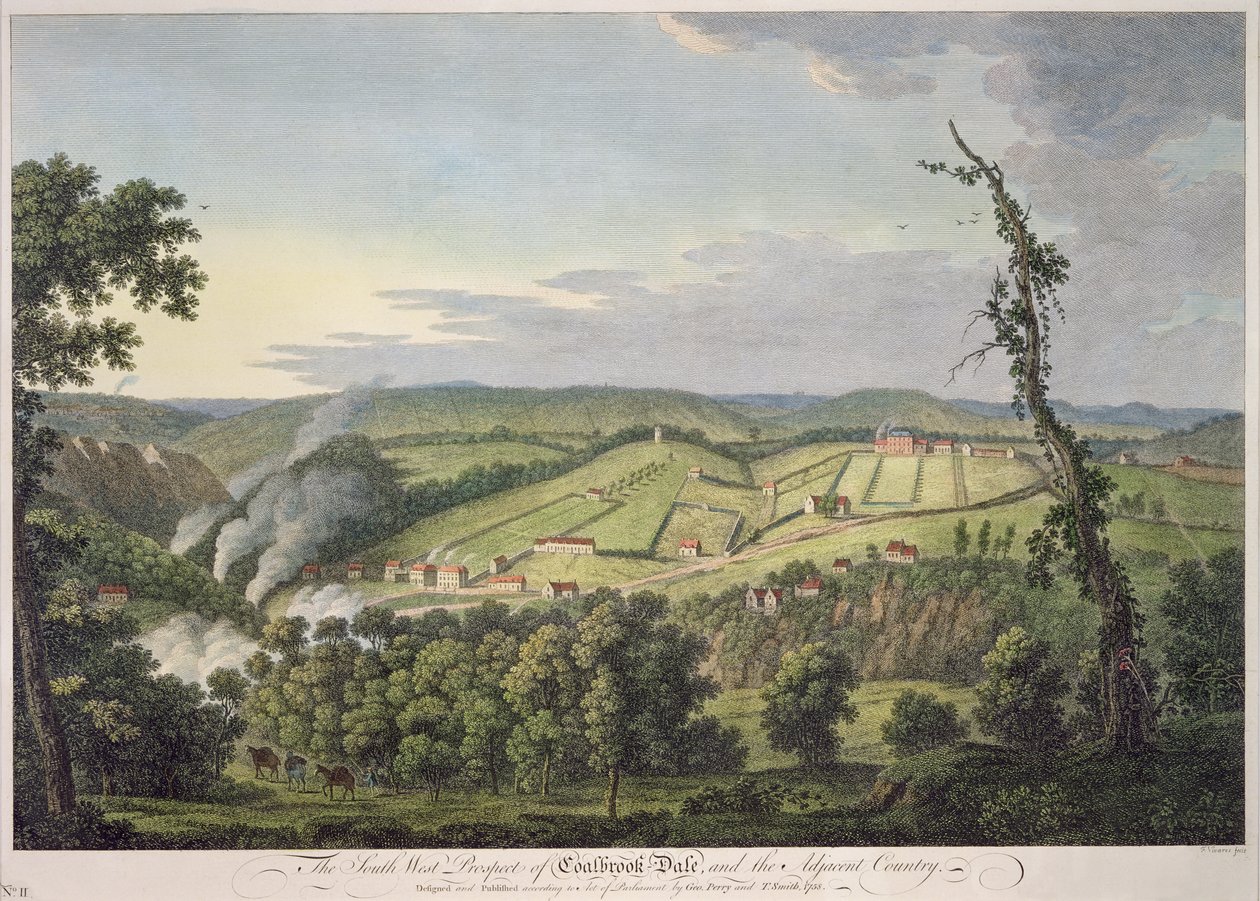 Prospetto sud-ovest di Coalbrookdale da Francois Vivares