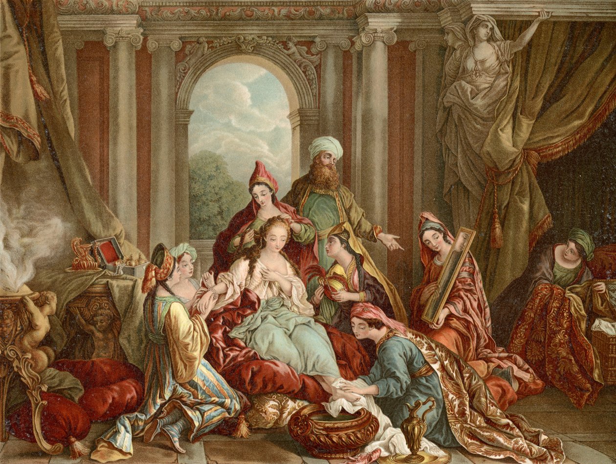 Ester decorata per il re da Francois de after Troy