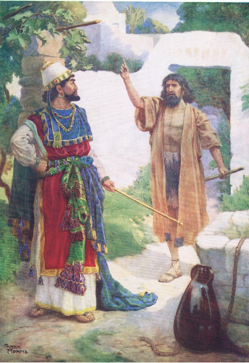 La vigna di Nabot, da The Bible Picture Book pubblicato da Thomas Nelson, c.1950 da Frank Adams