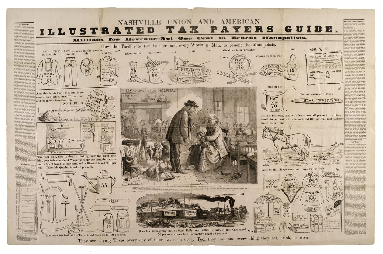Guida illustrata dei contribuenti di Nashville Union e American, c.1869-73 da Frank Bellew
