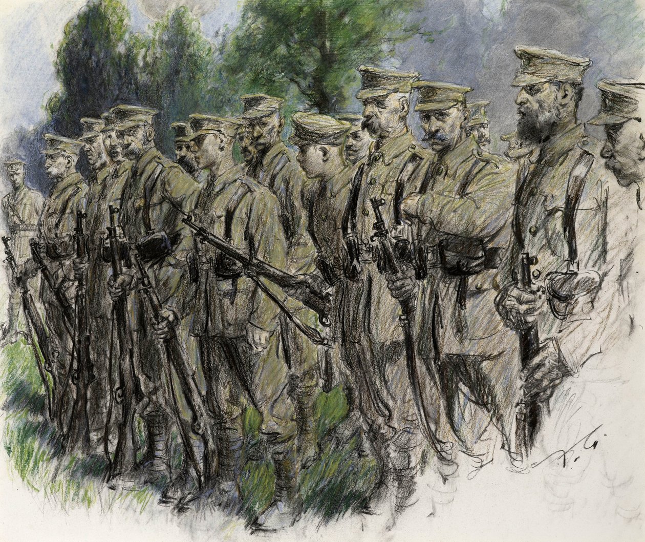 Caduta dei volontari del Norfolk, c.1916 da Frank Gillett