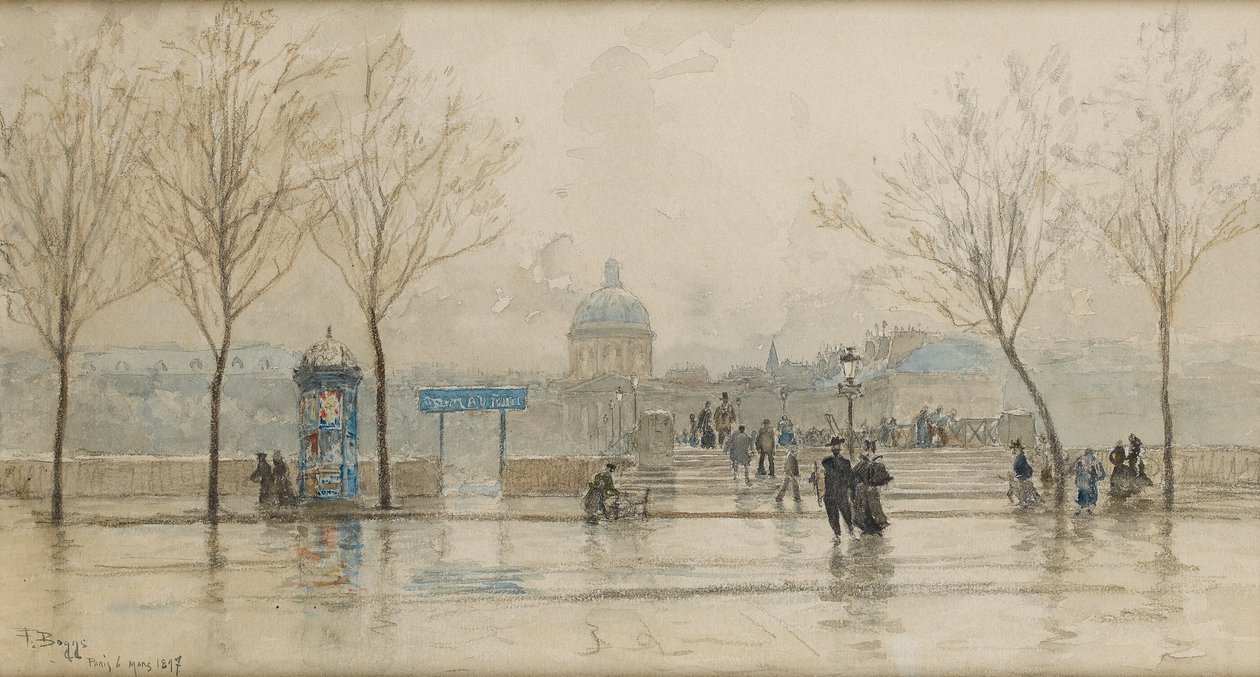 Pont des Arts, Parigi, 6 marzo 1897 da Frank Myers Boggs