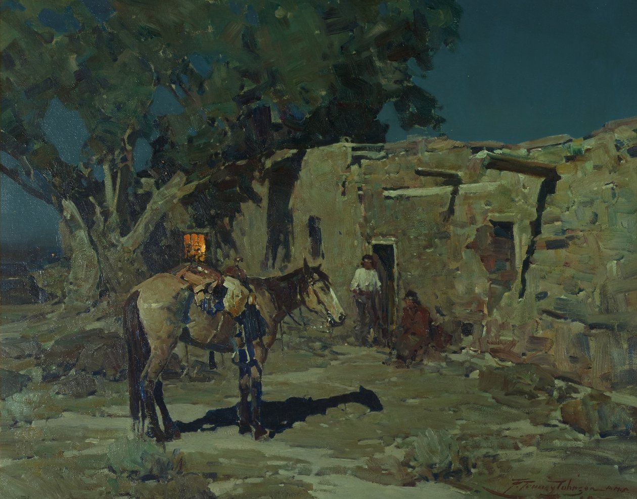 Nella vecchia Isleta, 1935 da Frank Tenney Johnson