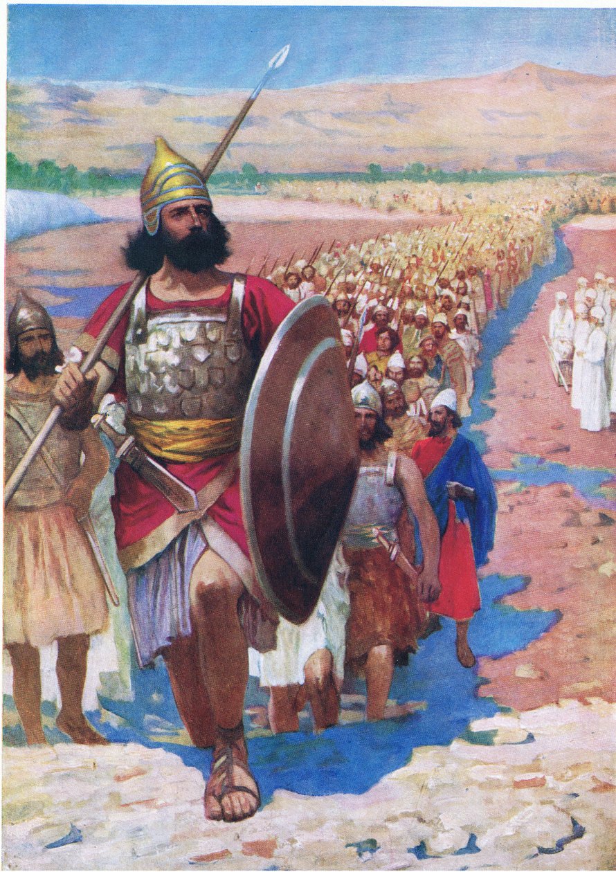 Attraversamento del Giordano, da The Bible Picture Book pubblicato da Thomas Nelson, c.1950 da Frank Adams