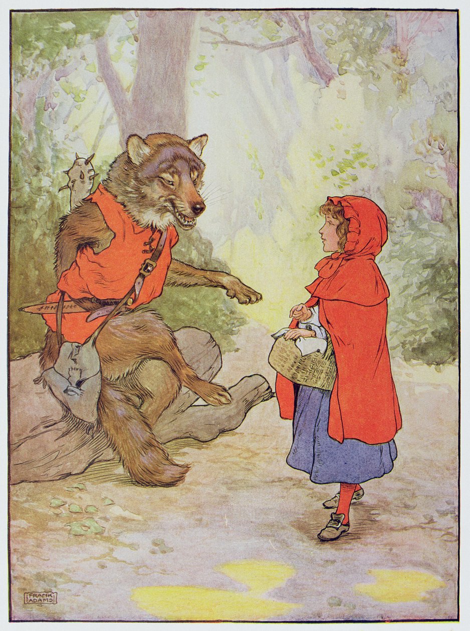 Cappuccetto Rosso e il Lupo, illustrazione da 