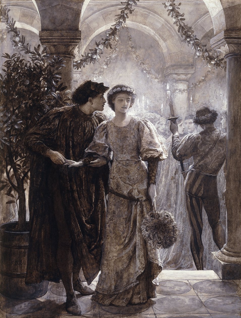 Scene da Romeo e Giulietta: La scena del ballo da Frank Dicksee