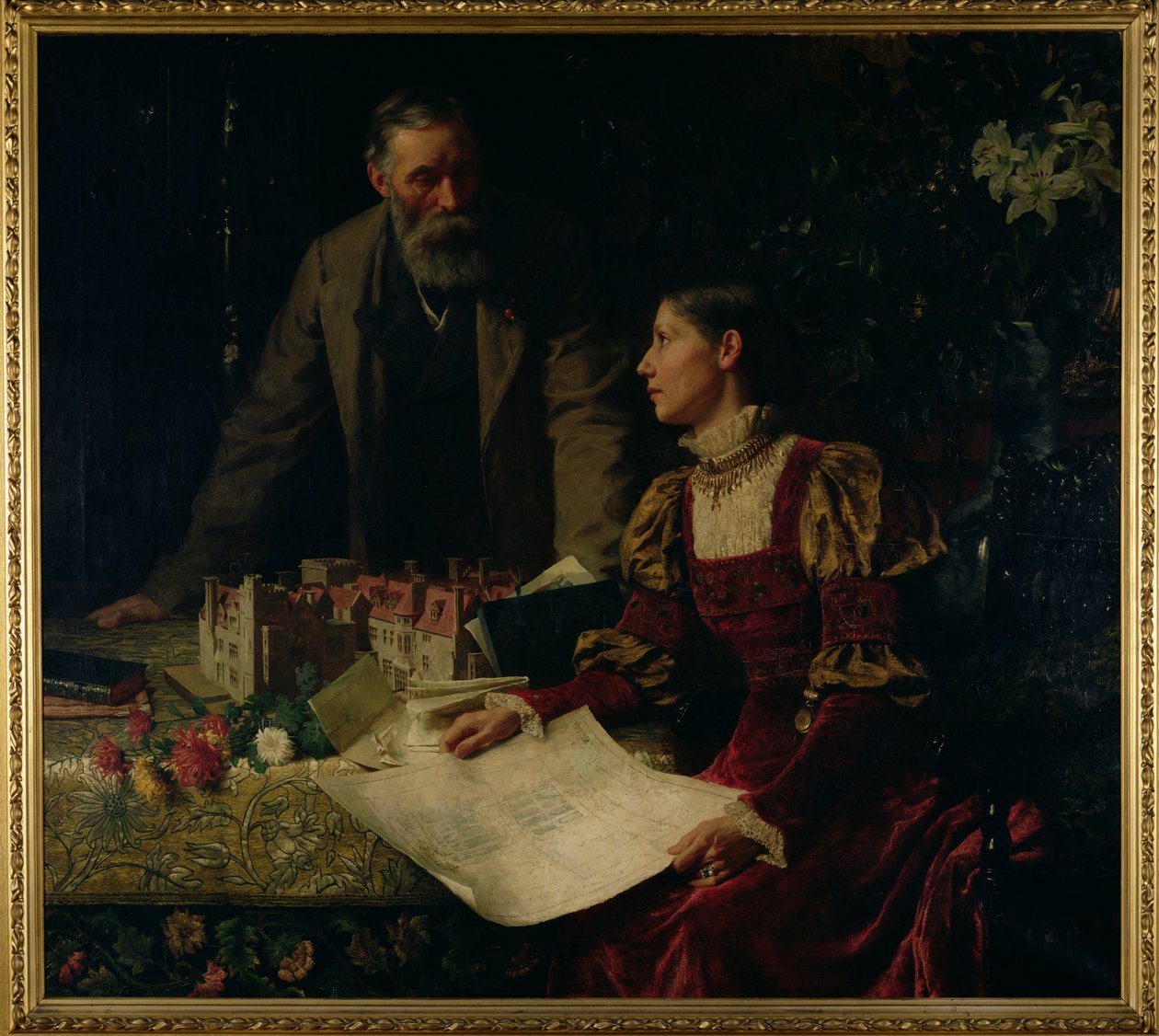 I costruttori di case, 1879 da Frank Dicksee