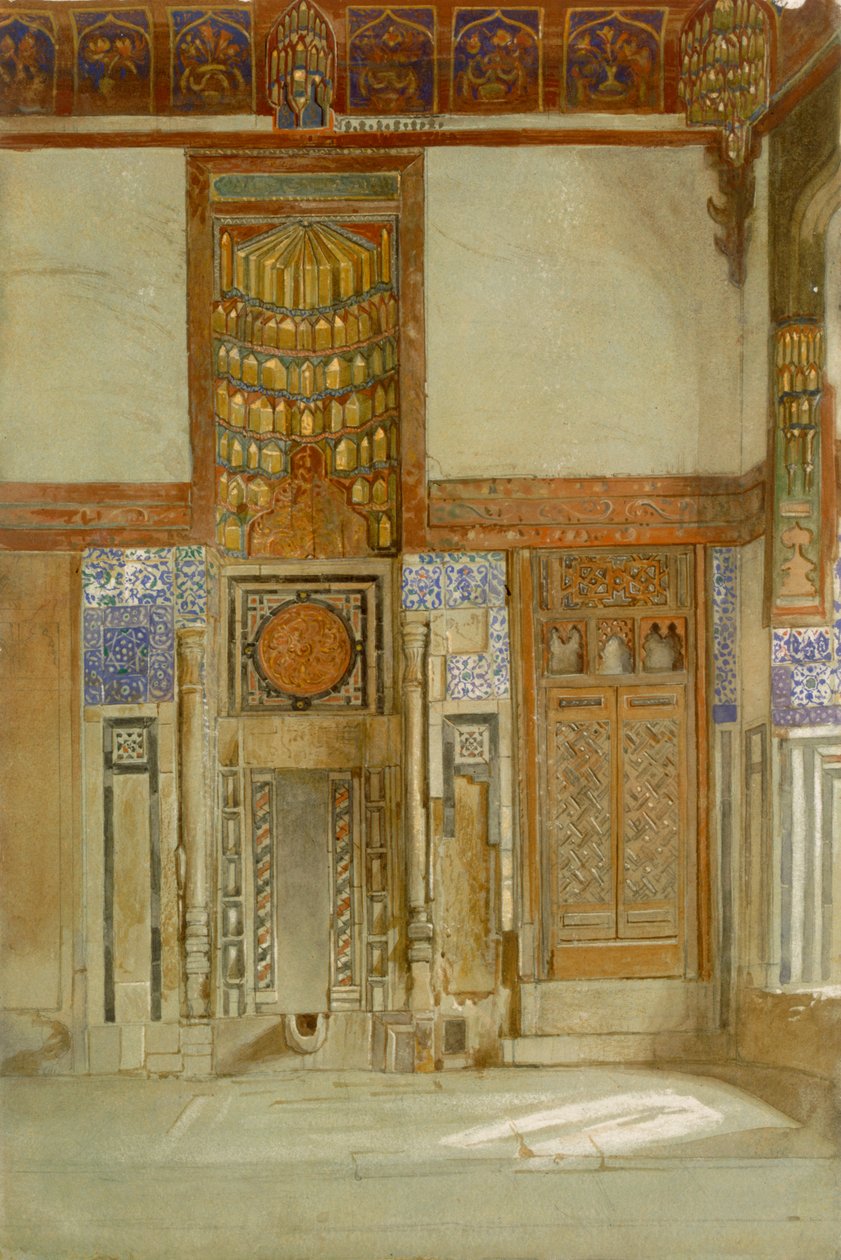 Interno della Casa del Mufti Sheikh El Mahadi, Il Cairo da Frank Dillon