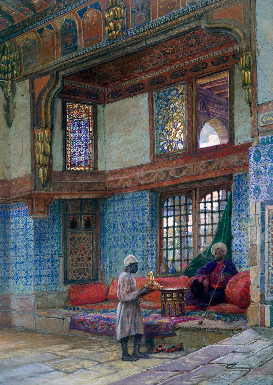 Nicchia nella sala di ricevimento della casa del Mufti Sheik El Mahadi, Cairo, 1873 da Frank Dillon