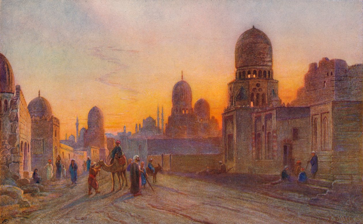 Le tombe dei califfi, Il Cairo, c1850-1906, 1906 da Frank Dillon