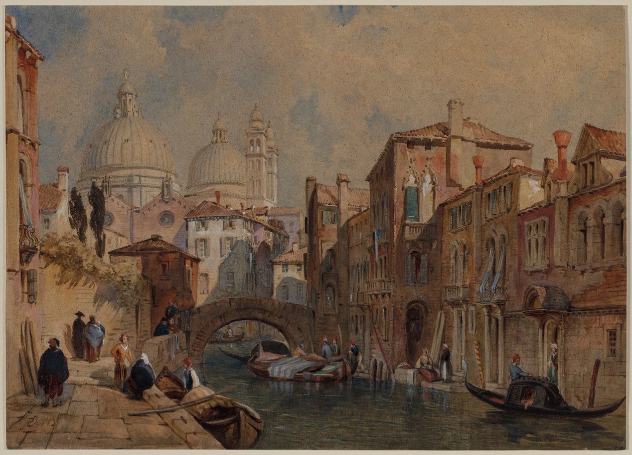 Veduta di Venezia: La cupola di Santa Maria della Salute, 1853 da Frank Dillon