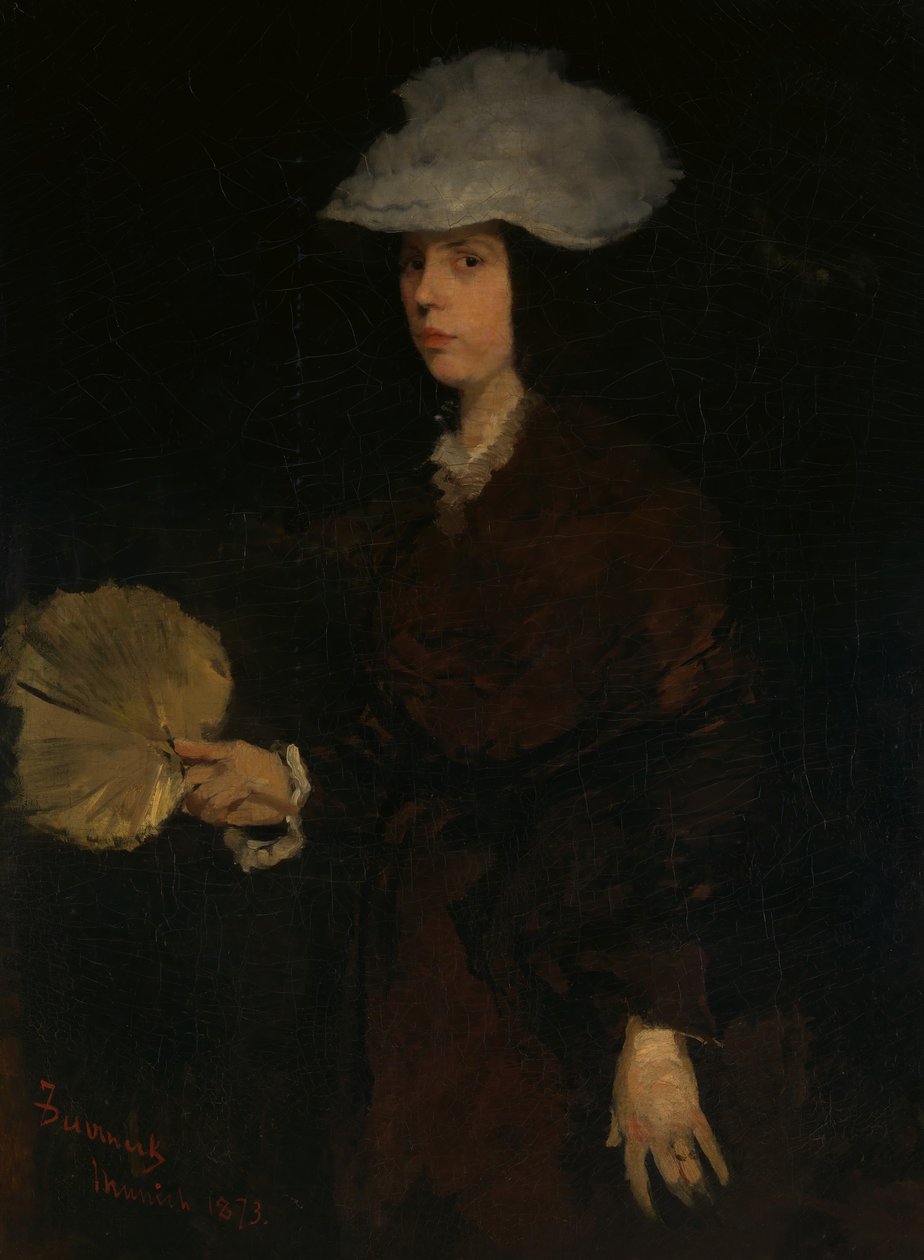 Signora con ventaglio, 1873 da Frank Duveneck