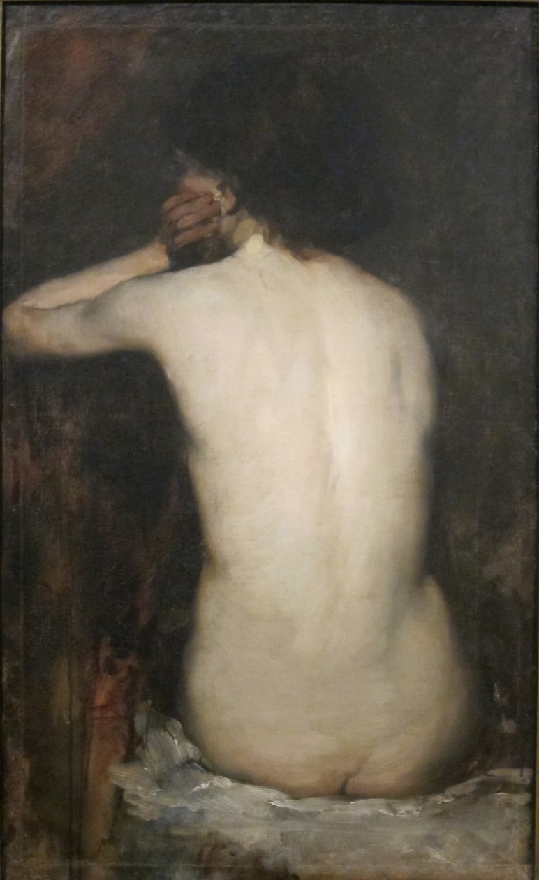 Nudo di schiena, studio" di Frank Duveneck, Museo d