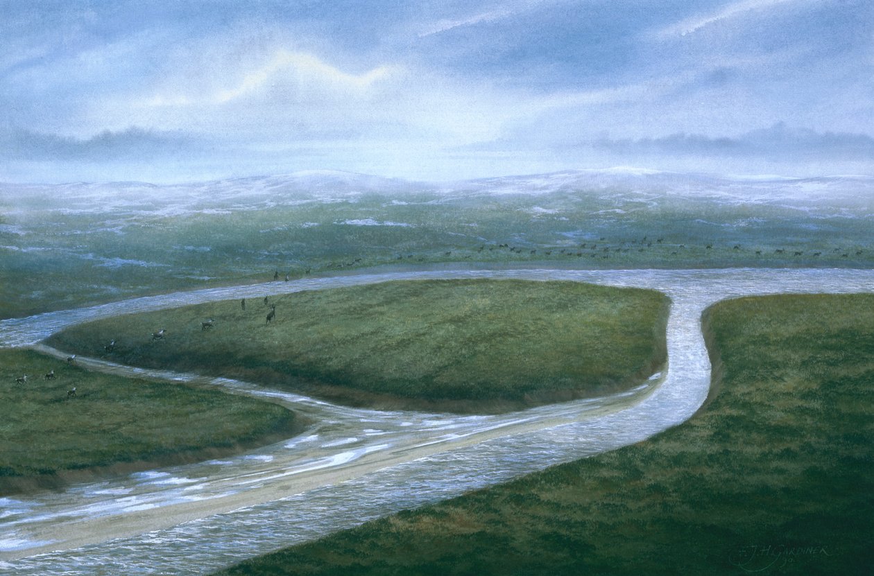 Valle del fiume Colne, Inghilterra meridionale, 8000 a.C. da Frank Gardiner
