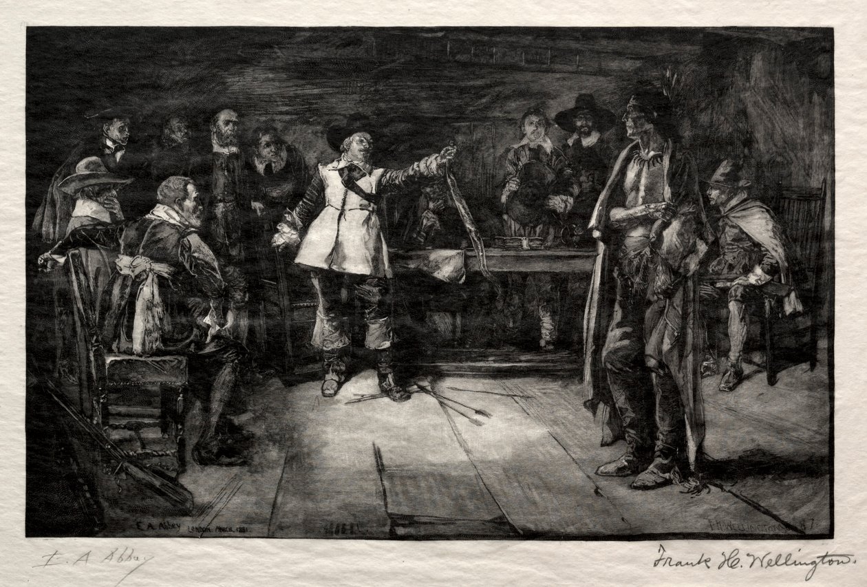 La sfida di Miles Standish, 1887 da Frank H. Wellington