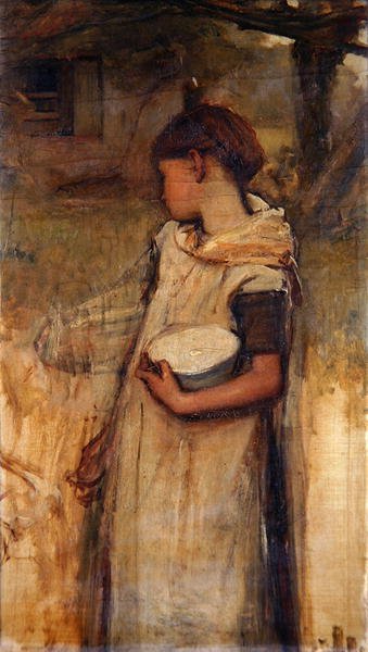 Ragazza con fiori da Frank Holl