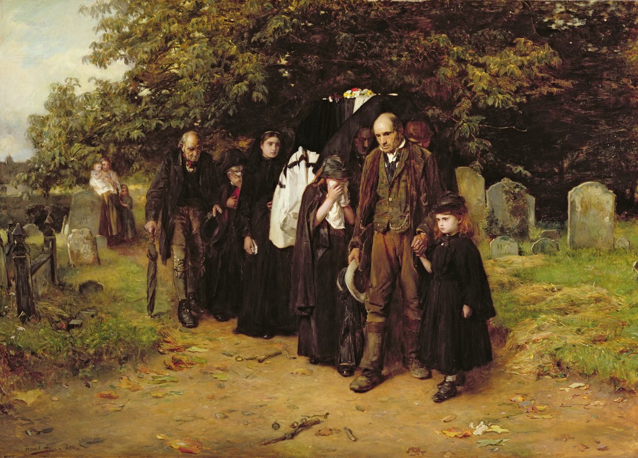 Io sono la Resurrezione e la Vita, o Il Funerale del Villaggio da Frank Holl