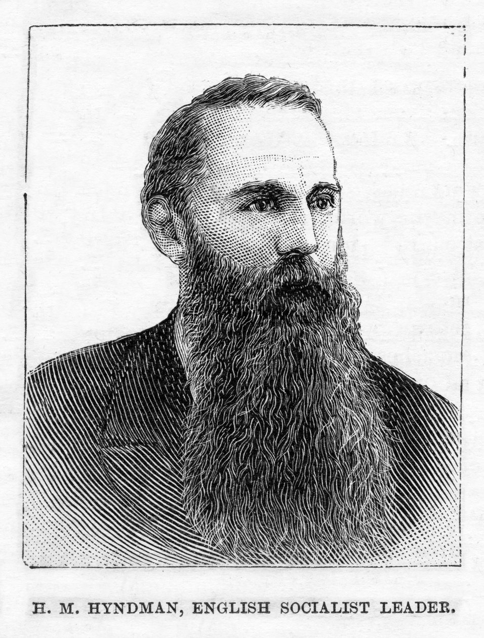 H.M. Hyndman, fondatore del primo partito politico socialista britannico, illustrazione da 