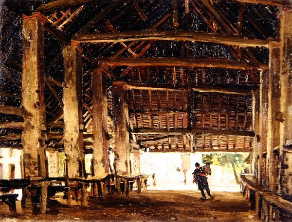 Il grande fienile, Larchant da Frank Lewis Emanuel