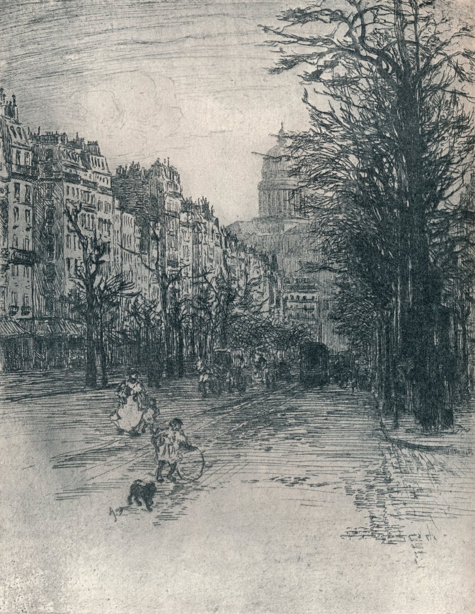 Avenue des Gobelins, Parigi, c1908 da Frank Milton Armington
