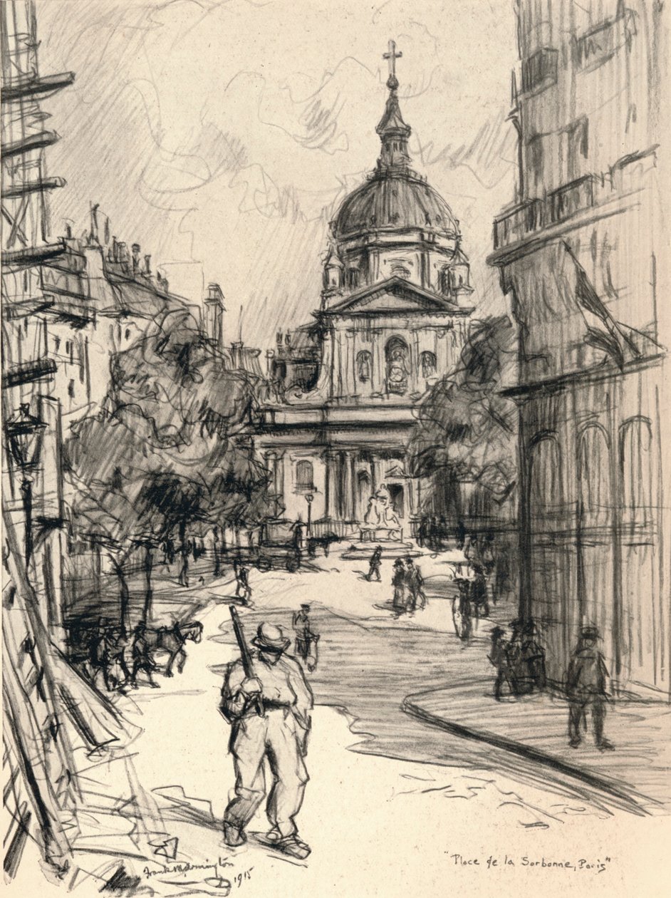 Place de la Sorbonne, 1915 da Frank Milton Armington