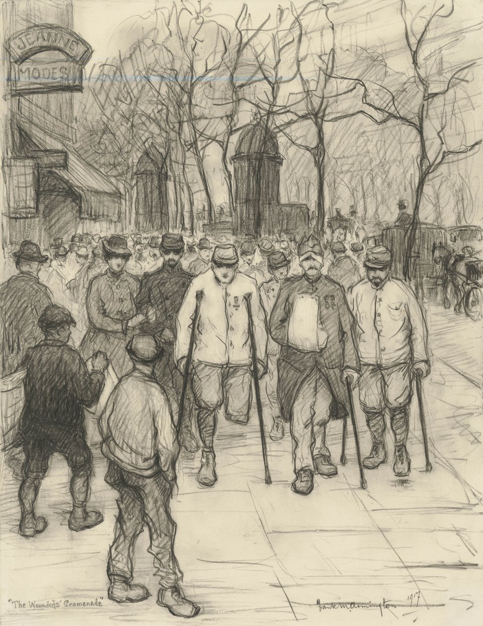 La passeggiata dei feriti, 1917 da Frank Milton Armington