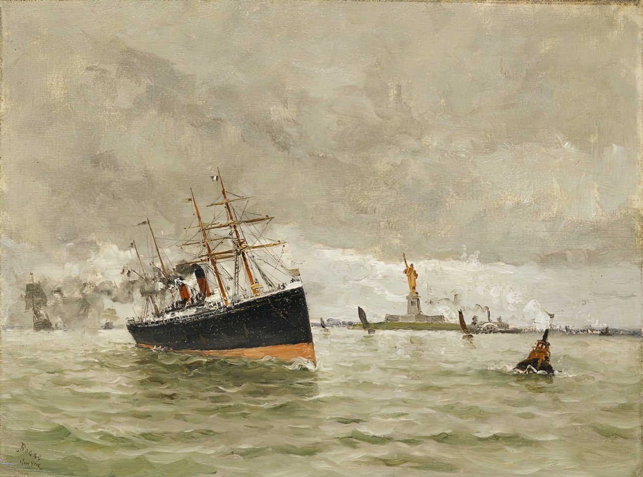 New York: Entrata nel porto, 1887 da Frank Myers Boggs