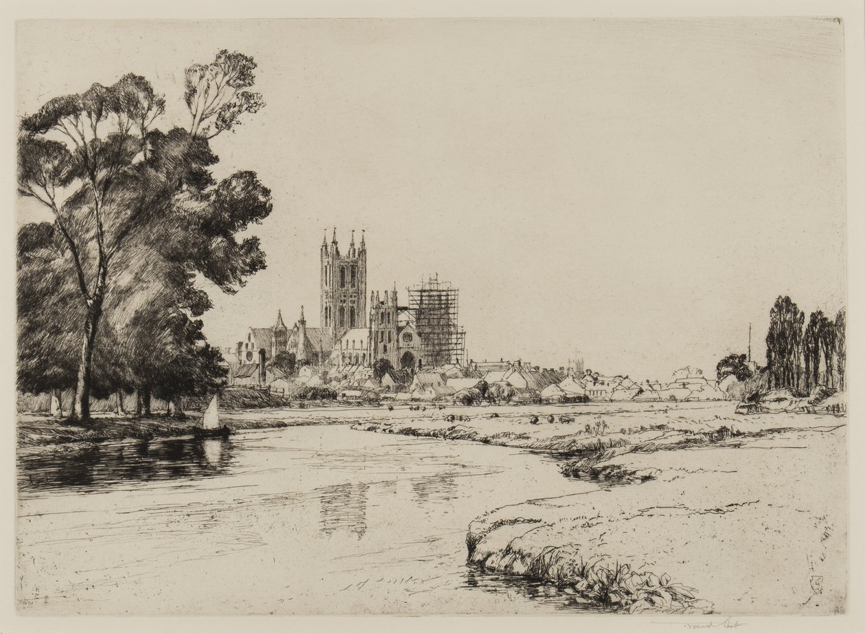 Canterbury dai prati, 1930 da Frank Short