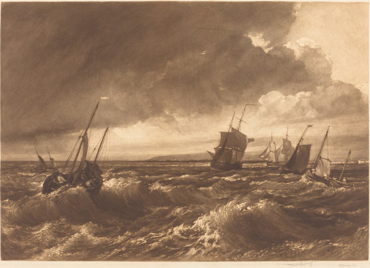 La foce del Tamigi—Isola di Sheppey in lontananza da Frank Short, after Joseph Mallord William Turner