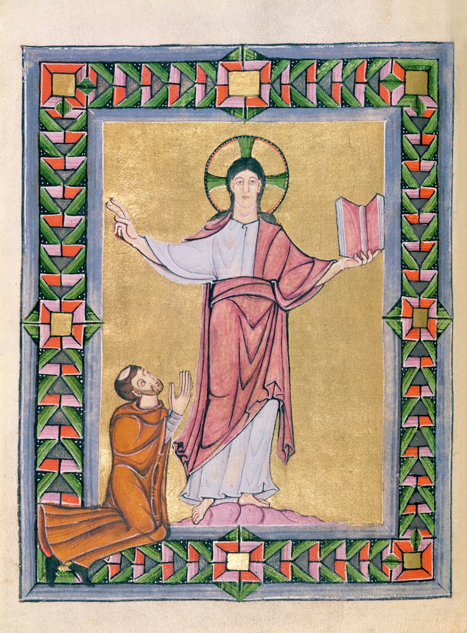 Dedica a Cristo, dal Sacramentario di Echternach da Frankish School