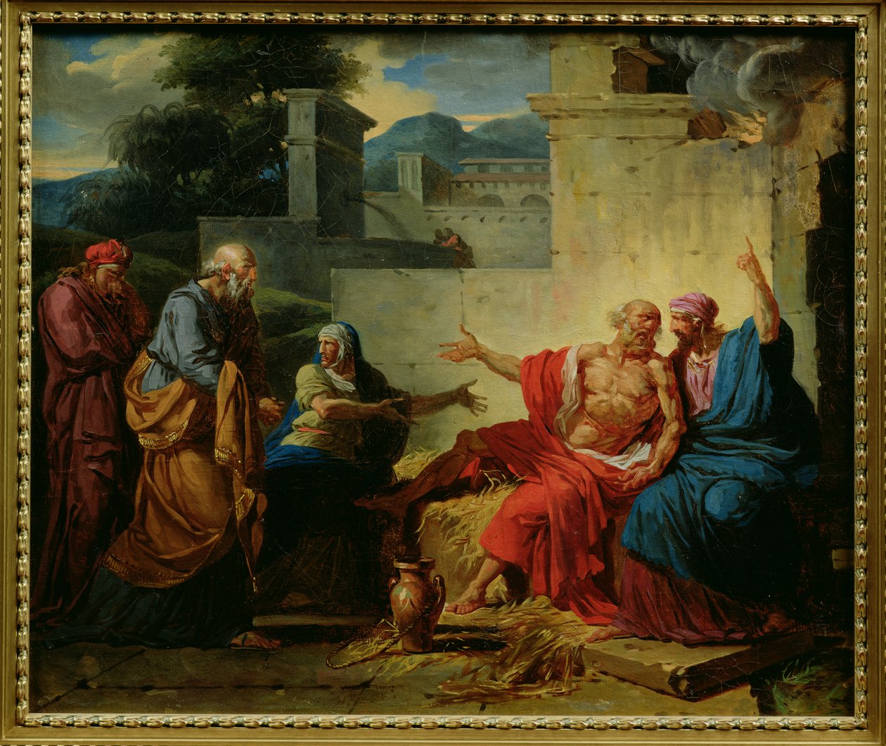 Giobbe rimproverato dalla moglie, c.1790 da François André Vincent