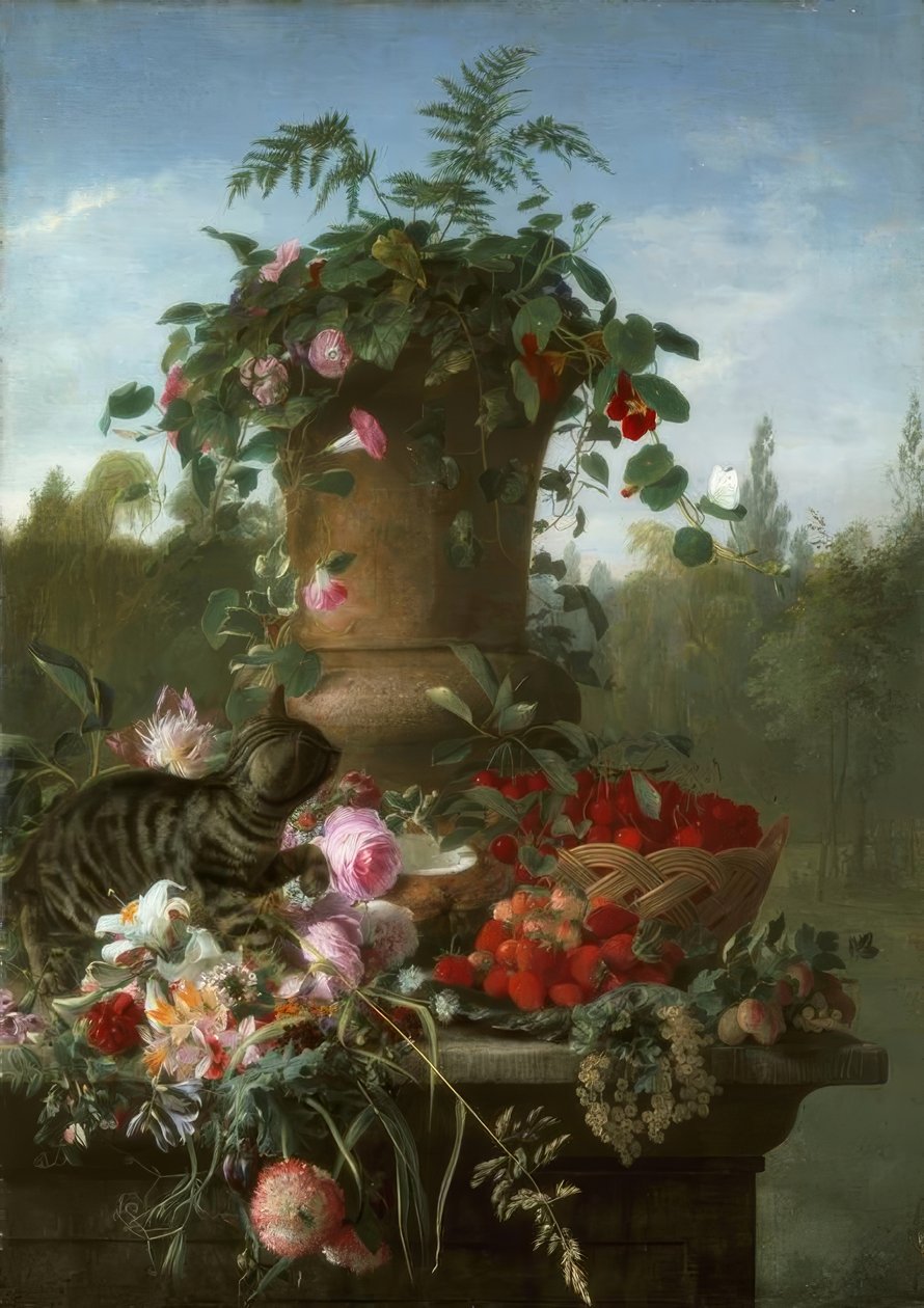 Natura morta con fiori e frutti da François Antoine de Bruycker