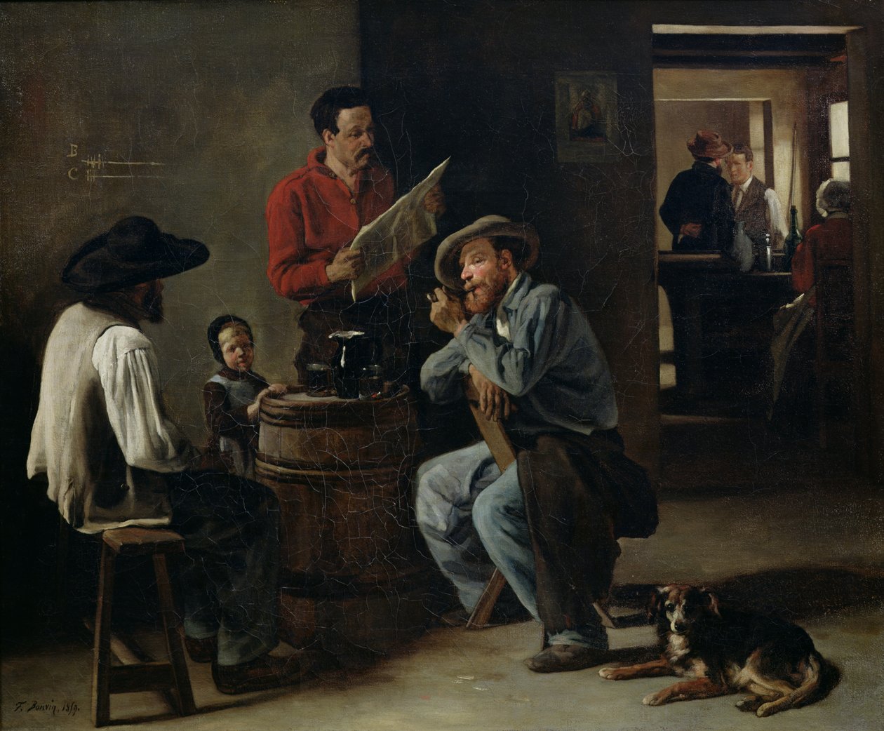 Interno di una Taverna, 1859 da François Bonvin