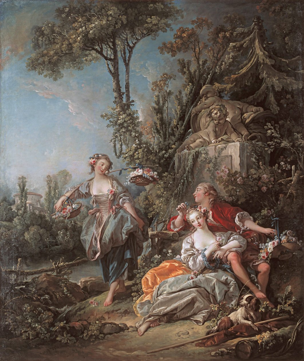 Amanti in un parco da François Boucher