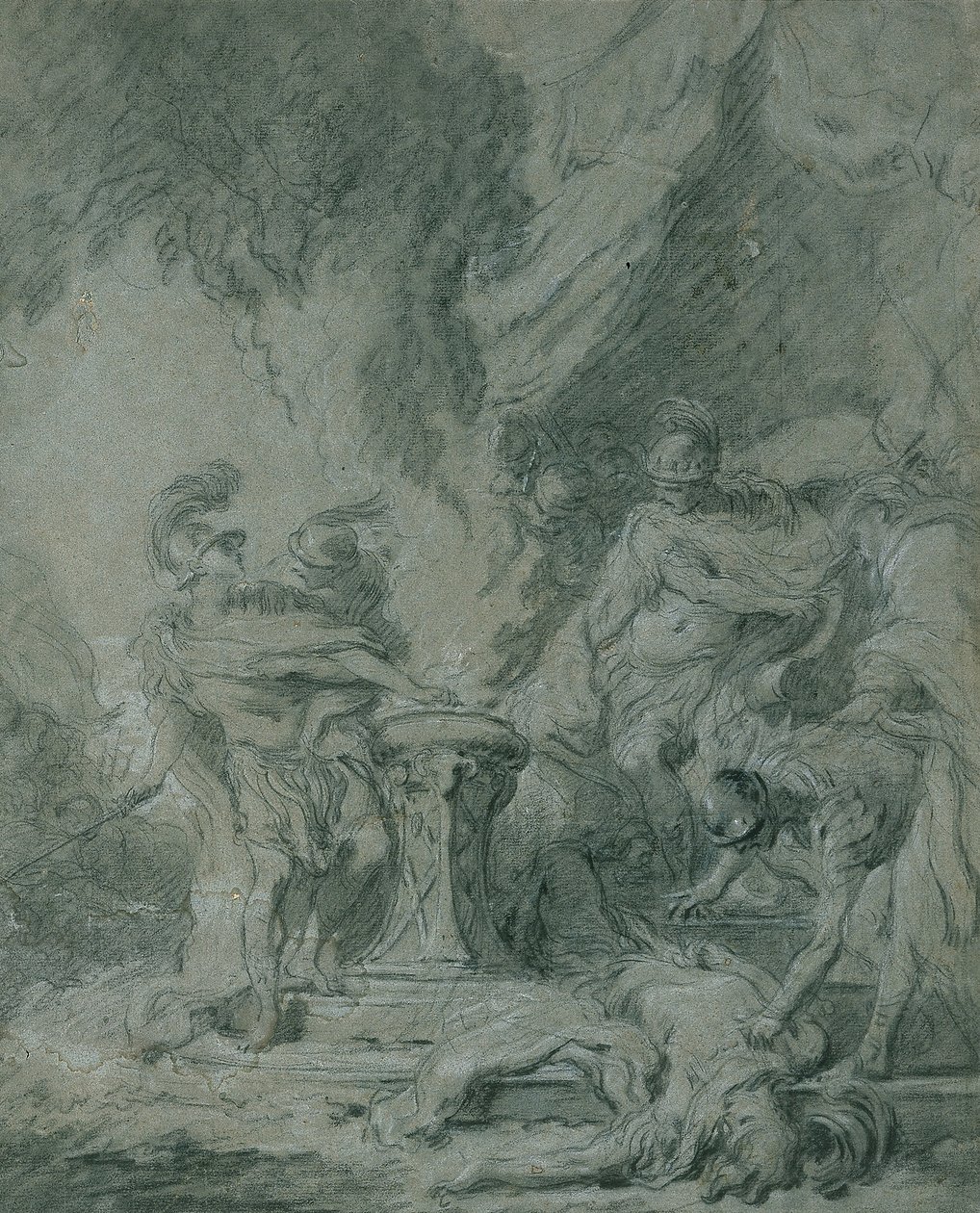 Muzio Scevola che mette la mano nel fuoco da François Boucher