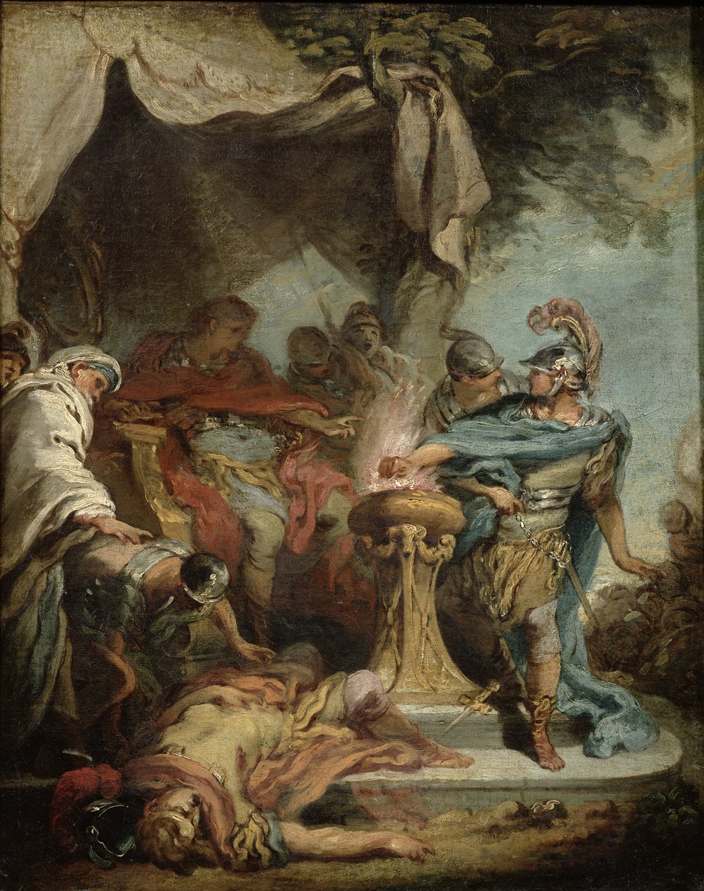 Muzio Scevola davanti a Porsenna da François Boucher