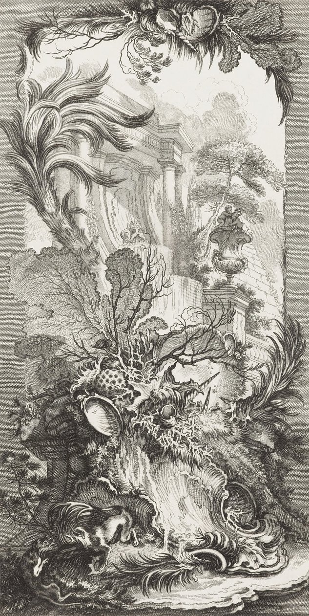 Rocaille (Design Rococò) in Nouveaux Morceaux pour des Paravents da François Boucher