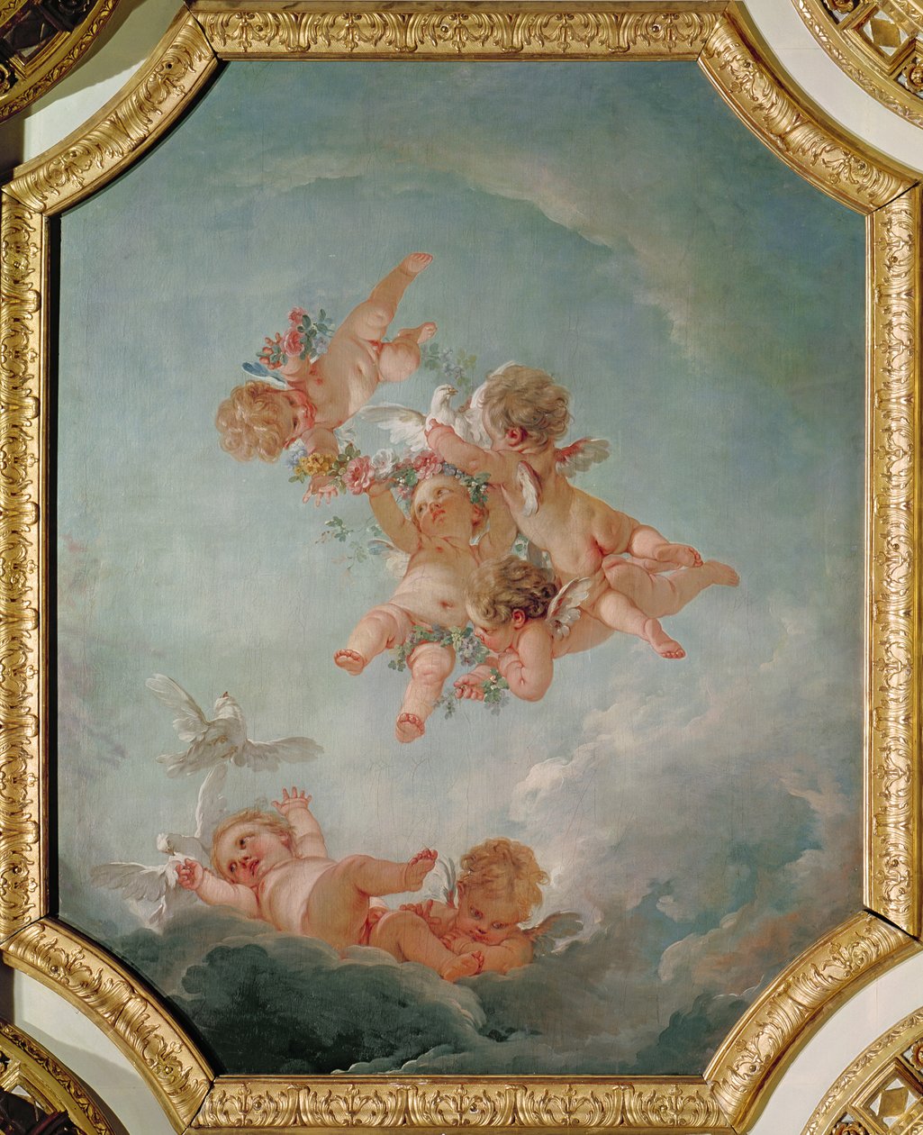 Primavera, da una serie delle Quattro Stagioni nella Salle du Conseil da François Boucher